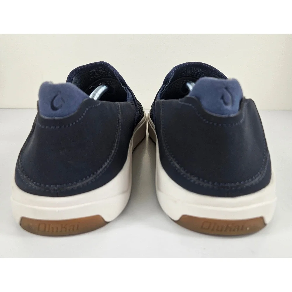 OluKai Lae'ahi Li 'Ili Mens 13 Blue Depth Mesh Navy Slip On Sneakers Loafers
